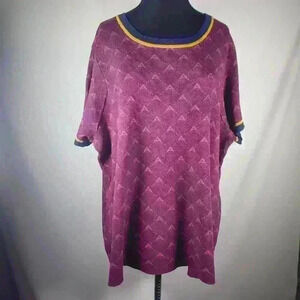 NWT Maroon A Pattern 3X Antthony Original Sweater With Gold and Dk. Blue‎ Trim